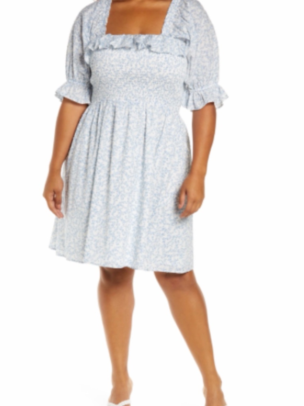 Wayf Floral Smocked Dress